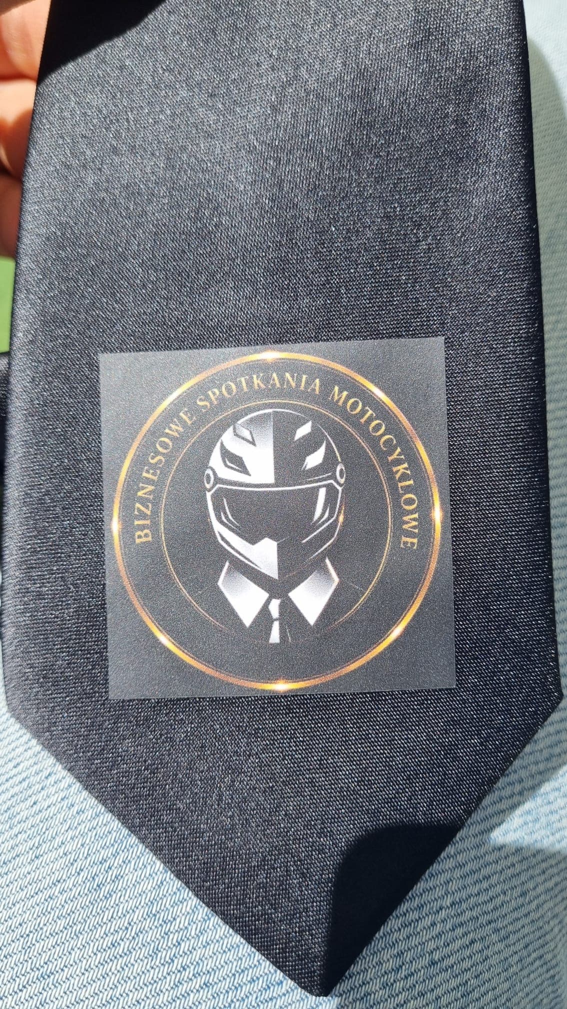 Krawat z logo Biznesowych Spotkań Motocyklowych